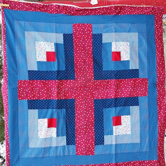Handmade Vintage Quilt Small Beautiful Design - Picture 1 of 6